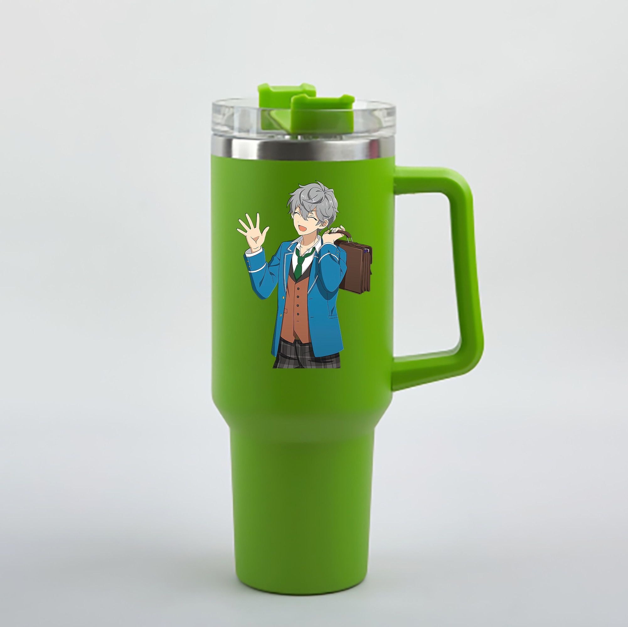 （画像用） あんさんぶるスターズ! Ensemble Stars 1200mL車用タンブラー - クリスタルステッカー（プラスチックストロー付き）